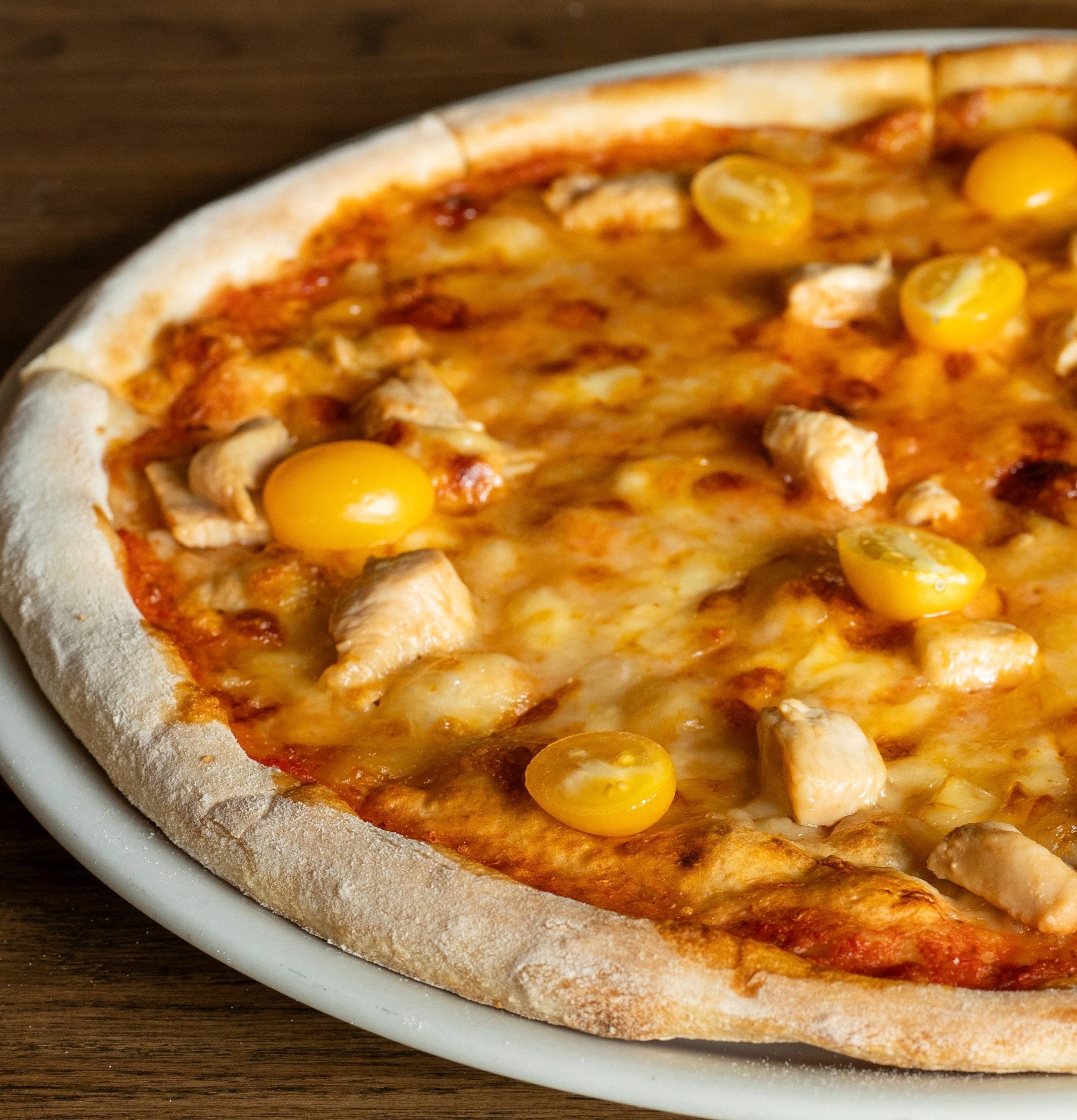 Пицца с устричным соусом